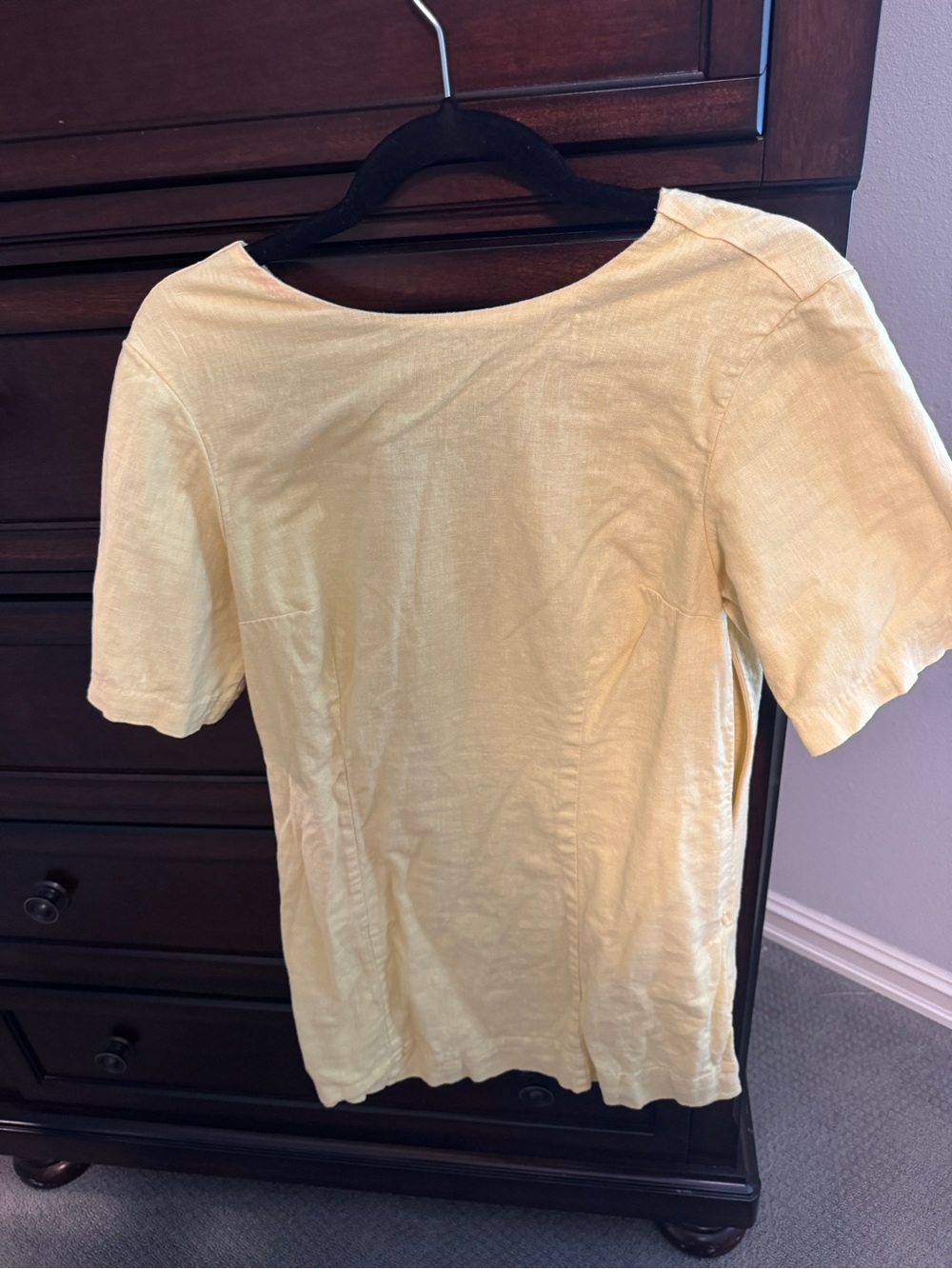 Abercrombie & Fitch Light Yellow linen dress